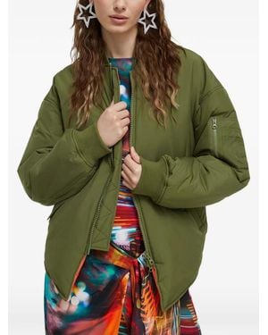 Moschino Quilted Bomber Jacket - Green