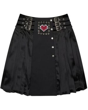 Chopova Lowena Lockhead embellished pleated skirt - Negro