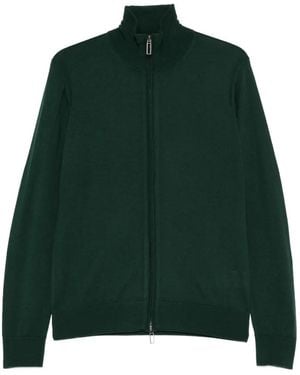 Paolo Pecora Zip-Up High-Neck Cardigan - Green