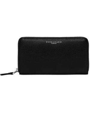 Gianni Chiarini Logo-Print Leather Wallet - Black
