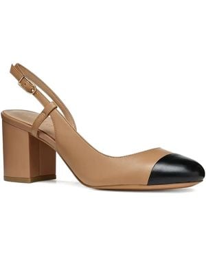 Geox Slingback-Pumps mit Blockabsatz 65mm - Natur