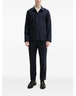 A.P.C. ストライプ ドローストリングパンツ - ブルー