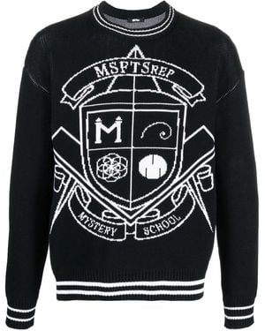 Msftsrep Intarsia-Knit Logo Jumper - Black