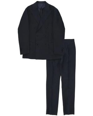 Fortela Totò Double-Breasted Suit - Black
