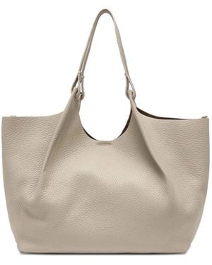 Gianni Chiarini Dua グレインレザー ハンドバッグ - ナチュラル