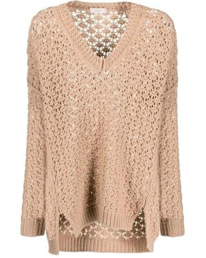 Agnona V-neck Sweater - ナチュラル