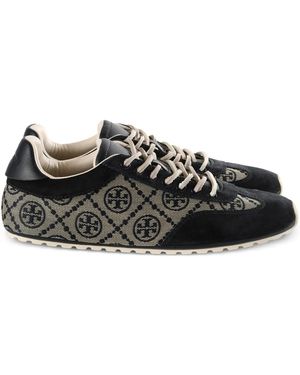 Tory Burch T Monogram Fiield Jacquard Trainers - Black