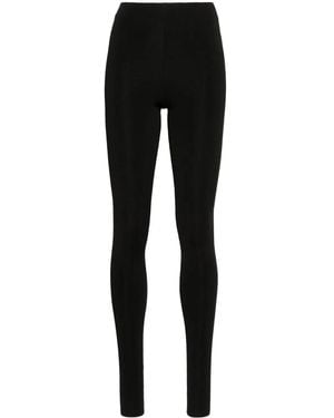 Fabiana Filippi Legging En Maille Nervurée À Taille Haute - Noir
