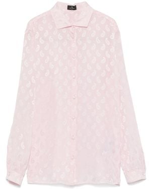 Etro Paisley-Jacquard Shirt - Pink