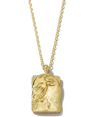 David Webb 18K Capricorn Zodiac Necklace - Metallic