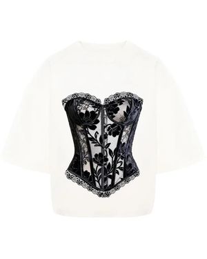 Hamza Floral-Print T-Shirt - White