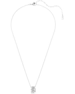 Swarovski Hyperbola Crystal-Embellished Interlocking-Ring Necklace - White