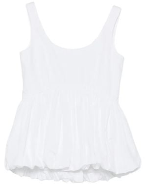 Rohe Voluminous Peplum Top - White