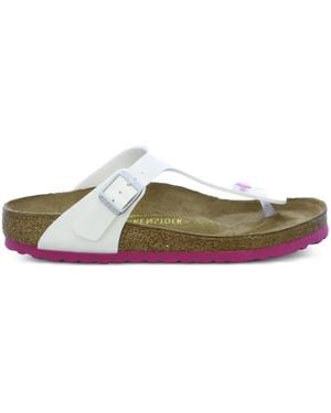 Birkenstock Gizeh White Sandalen - Grün