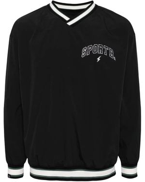 SPORT b. by agnès b. V-Neck Pullover - Black