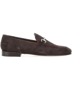 Duca Degli Abruzzi Almond-Toe Suede Loafers - Brown