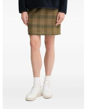 Barbour Minifalda Con Bolsillo A Cuadros - Verde