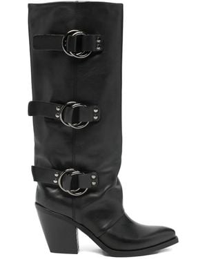 METISSE 85Mm Buckle-Detail Boots - Black