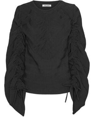 Henrik Vibskov Blusa Con Ruches - Nero