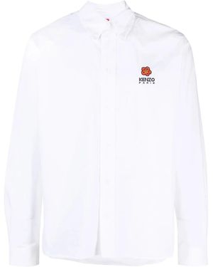 KENZO Boke Flower Crest Casual Shirt Ls White