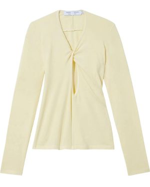Proenza Schouler Twisted Long-sleeve T-shirt - Yellow