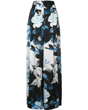 Off-White c/o Virgil Abloh Floral Palazzo Trousers - Blue
