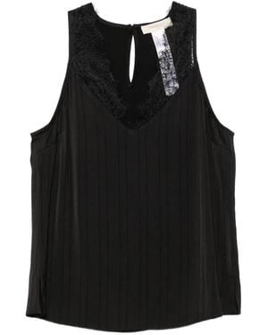Twinset Blusa Con Rifinitura - Nero