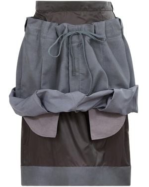 Maison Margiela Layered Knee-Length Skirt - Gray
