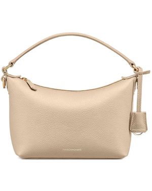 Maison De Sabre Small Leather Trapezoid Bag - Natural