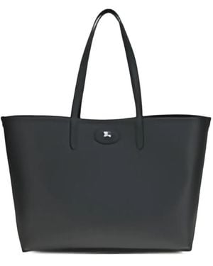 Burberry Logo Appliqué Shoulder Bag - Black