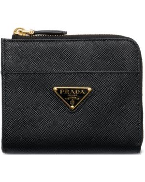Prada Small Logo-Triangle Wallet - Black