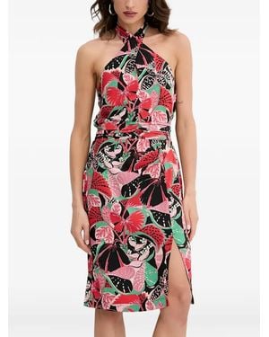 Morgan Midikleid Mit Blumenprint - Rot