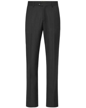 Billionaire Gessato Classic Joy Pinstripe Pants - Gray