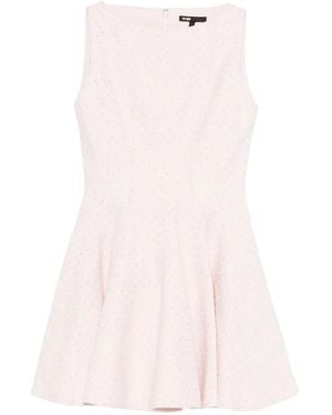 Maje Sleeveless Tweed Mini Dress - Pink