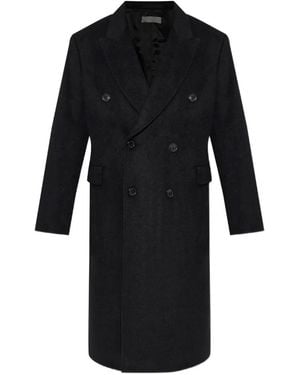 Our Legacy Abrigo De Lana Con Doble Botonadura - Negro