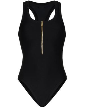 Heidi Klein Core Zip-Fastening Swimsuit - Black