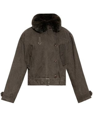 KENZO Faux Fur Jacket - Gray