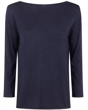 Liviana Conti Boat Neck Knitwear - Blue