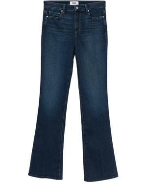 PAIGE Laurel Canyon Jeans mit Gürtelschlaufen - Blau