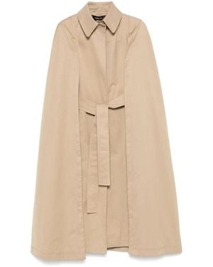 FEDERICA TOSI Belted Cape - Natural