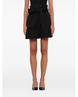McQueen High-waisted Tie Shorts - Black