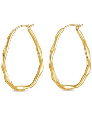 Dower & Hall Oval Waterfall Earrings - Metallic