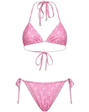 Marine Serre Set De Bikini - Rosa