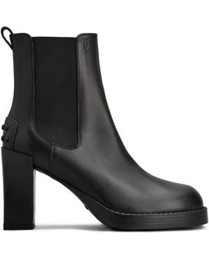 Tod's 80Mm Leather Chelsea Boots - Black