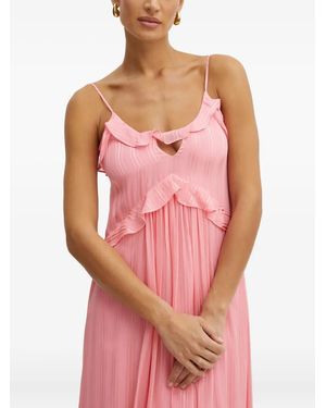 Twinset Pleated Ruffled Dress - ピンク