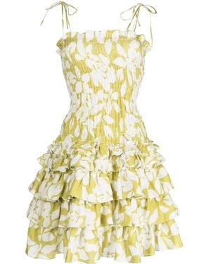 Bambah Minikleid Mit Rüschendetail - Gelb