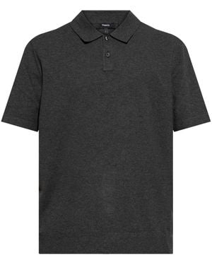 Theory Kurzärmeliges Poloshirt - Schwarz