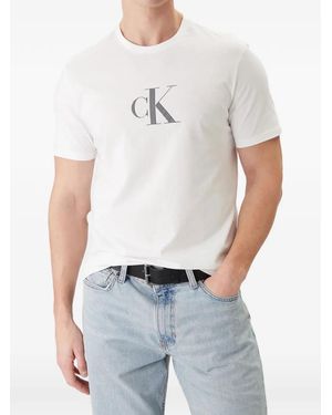Calvin Klein Logo-Print T-Shirt - White