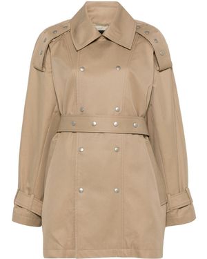 frenken Gabardine-Weave Trench Coat - Natural