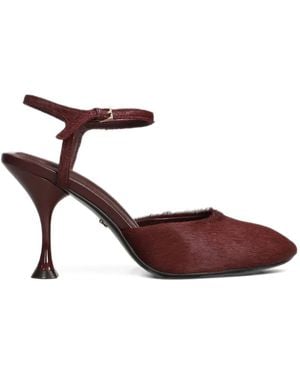 Lola Cruz Nami Buckled Court Shoes - Brown
